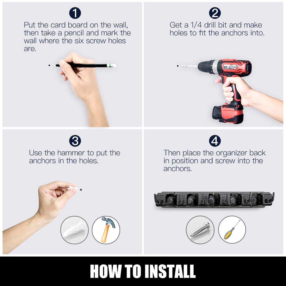 Wall-Mounted Multi-Functional Mop And Broom Holder