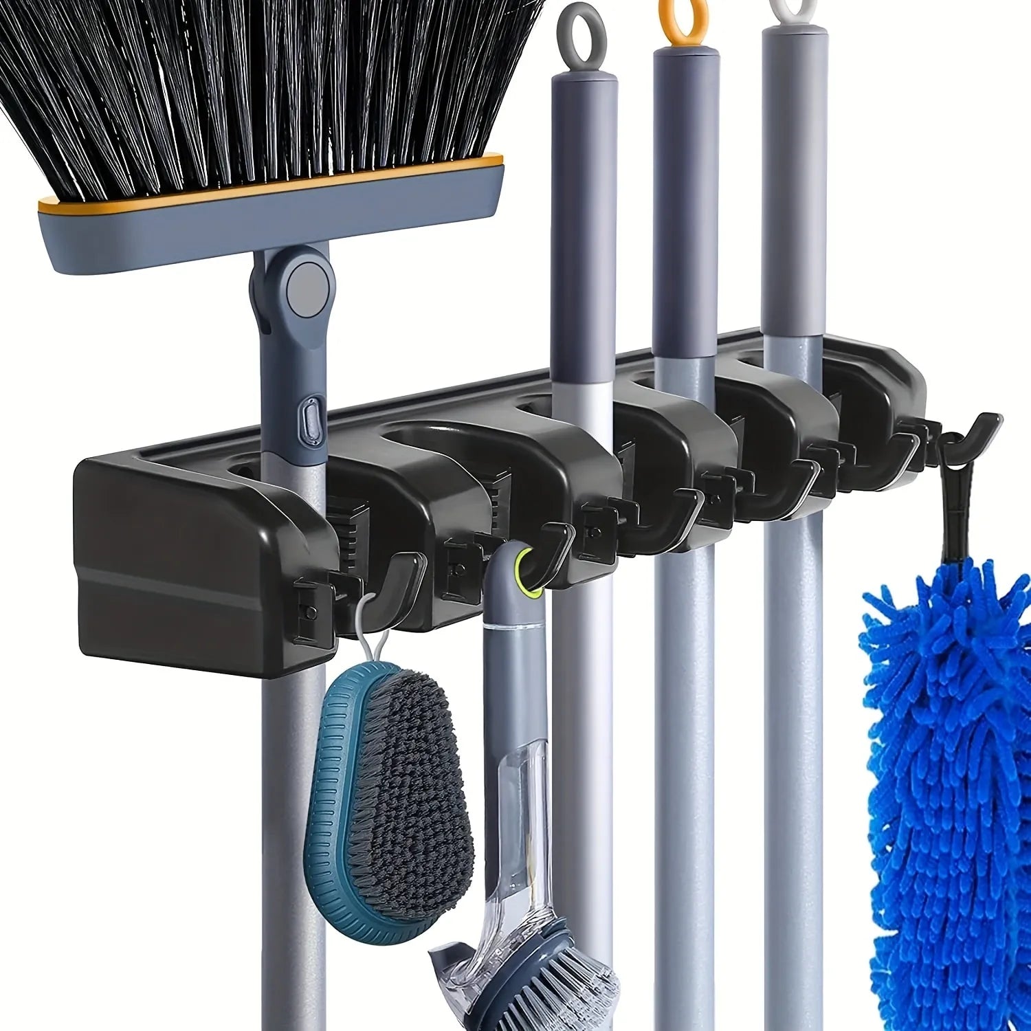 Wall-Mounted Multi-Functional Mop And Broom Holder