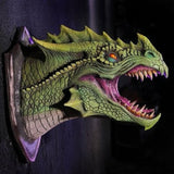 Wall-Mounted Dragon Head Decoration with LED Smoke Effect