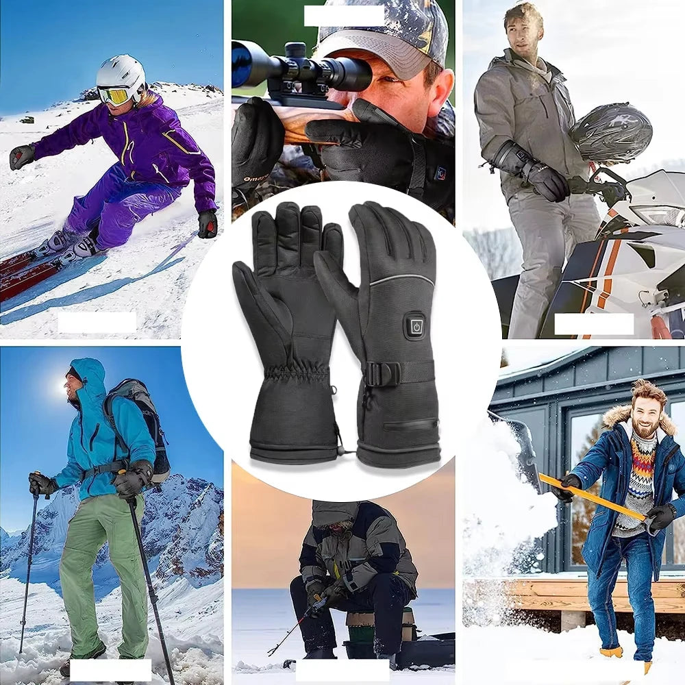 Water Repellent Heated Gloves With Touchscreen Fingers And Non Slip Palm 1005010100131208-A3 With 5000mah 4