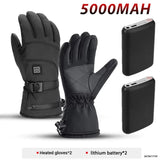 Water Repellent Heated Gloves With Touchscreen Fingers And Non Slip Palm 1005010100131208-A3 With 5000mah 4