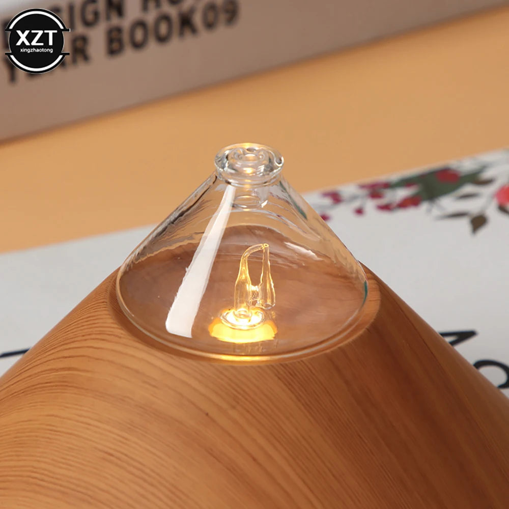 Waterless Glass Essential Oil Diffuser With Touch Control And Light 1005004917548123-WHITE