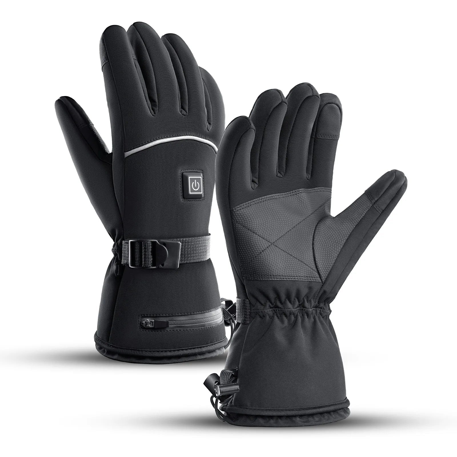 Waterproof Electric Heated Full Finger Gloves With Touchscreen And Fleece Lining 1005009916242300-al