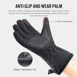 Waterproof Electric Heated Full Finger Gloves With Touchscreen And Fleece Lining 1005009916242300-al