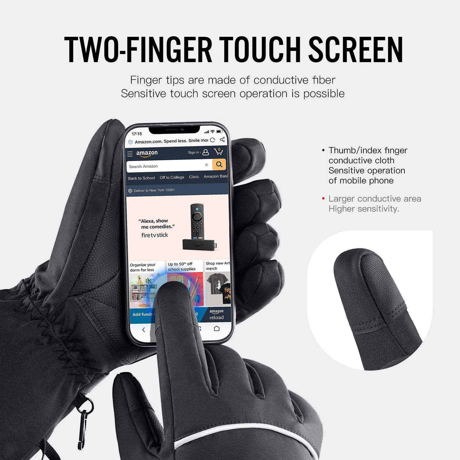 Waterproof Electric Heated Full Finger Gloves With Touchscreen And Fleece Lining 1005009916242300-al