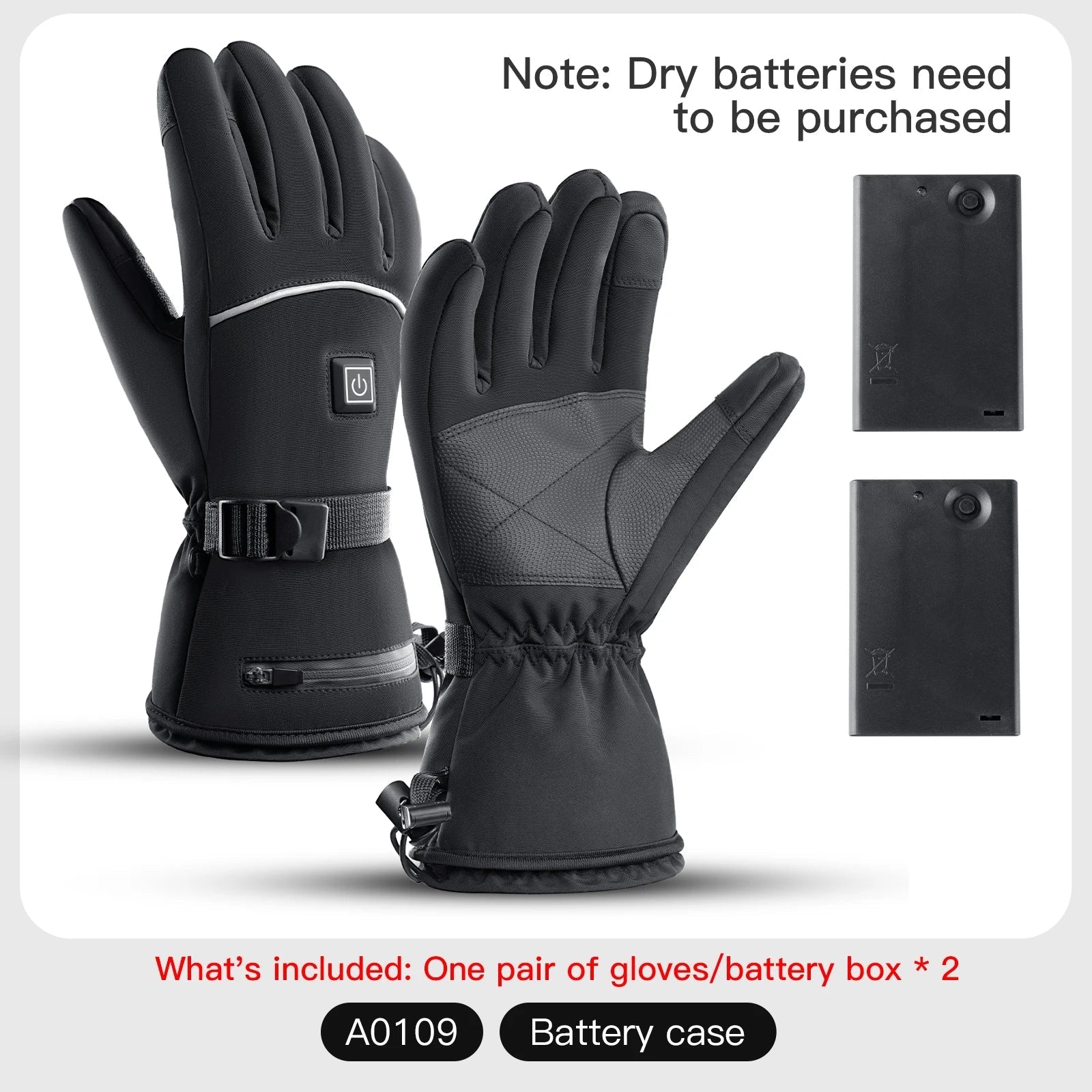 Waterproof Electric Heated Full Finger Gloves With Touchscreen And Fleece Lining 1005009916242300-al