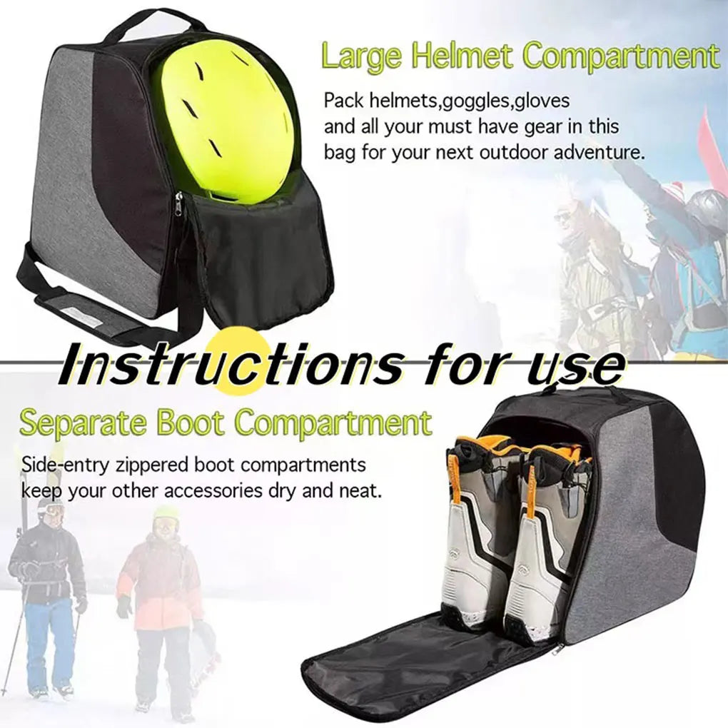 Waterproof Ski Boot Storage Bag With Shoulder Strap For Winter Gear 1005008063491143-al