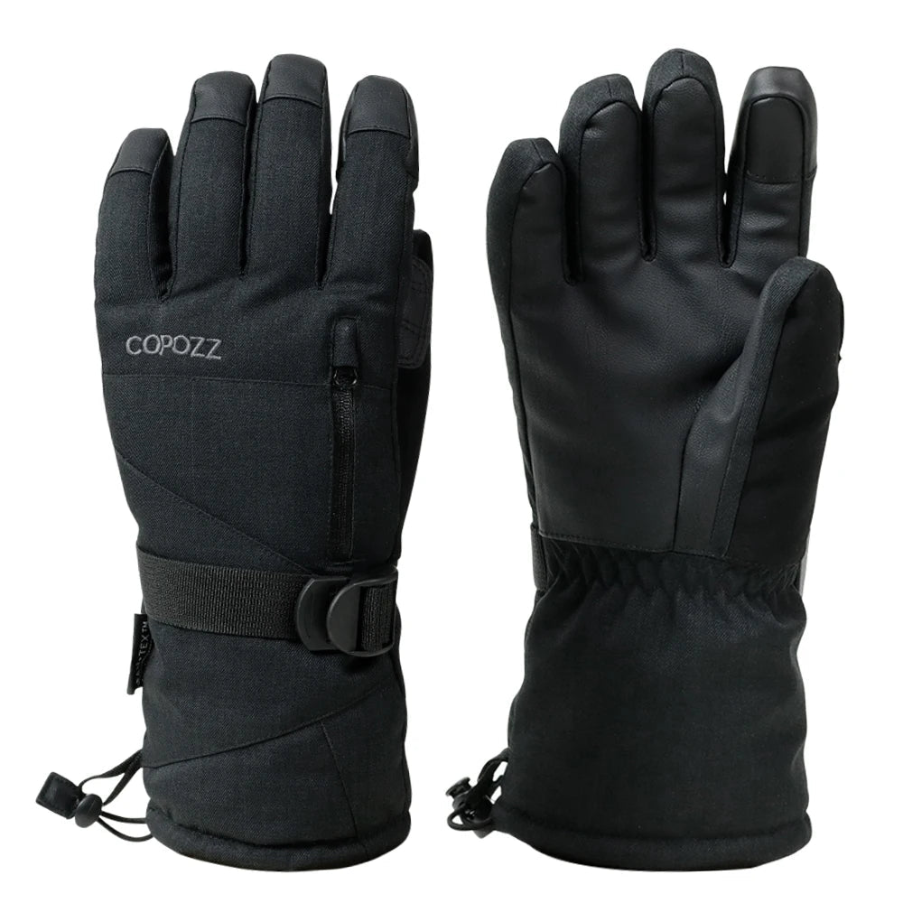 Waterproof Thermal Ski Gloves With Touchscreen Index Finger For Men Women 32953164624-grey-XL