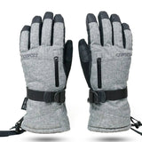 Waterproof Thermal Ski Gloves With Touchscreen Index Finger For Men Women 32953164624-grey-XL