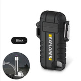 Waterproof Usb Rechargeable Double Arc Plasma Lighter For Valentines Gifts For Him 1005009336795947-F33-red