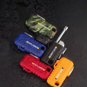 Waterproof Usb Rechargeable Double Arc Plasma Lighter For Valentines Gifts For Him 1005009336795947-F33-red