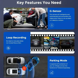 Wifi App Control 3 Channel 1080P Car Dash Cam Recorder 1005007458280844-X85-WIFI-2CAM-NONE