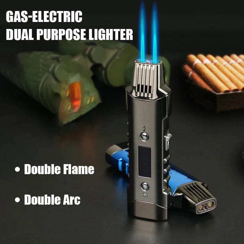 Windproof Dual Use Gas And Electric Lighter, Valentines Gifts For Him 1005005300754430-Fibre pattern