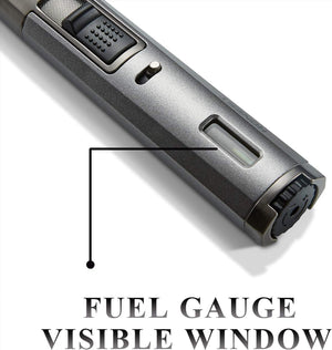 Windproof Refillable Jet Flame Butane Torch Lighter, Adjustable Gas Pen Lighter