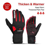 Winter Full Finger Cycling Gloves With Touchscreen Windproof Waterproof Design 32958982984-966 Blue-S-EU