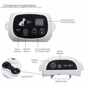 Wireless Waterproof Dog Fence with Adjustable Training Collar