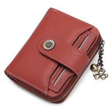Women Short Cowhide Leather Wallet With Chain, Valentines Gifts For Her 1005004210360653-E