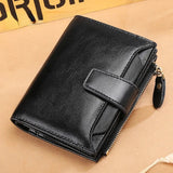 Women Short Cowhide Leather Wallet With Chain, Valentines Gifts For Her 1005004210360653-E