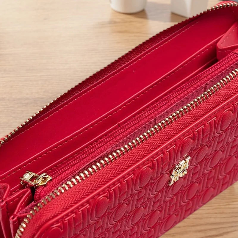 Women Solid Color Long Zipper Wallet For Valentines Gifts For Her 1005007566256477-black