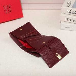 Women Trifold Letter Wallet With Snap Closure, Valentines Gifts For Her 1005010585646056-CA10-Apricot