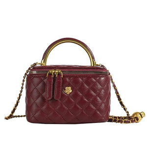 Women’S Diamond Pattern Bucket Crossbody Bag With Chain, Valentines Gifts For Her 1005008680565530-White Large Size