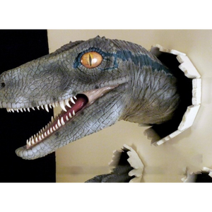 3D Wall Mount Dinosaur Bust Sculpture