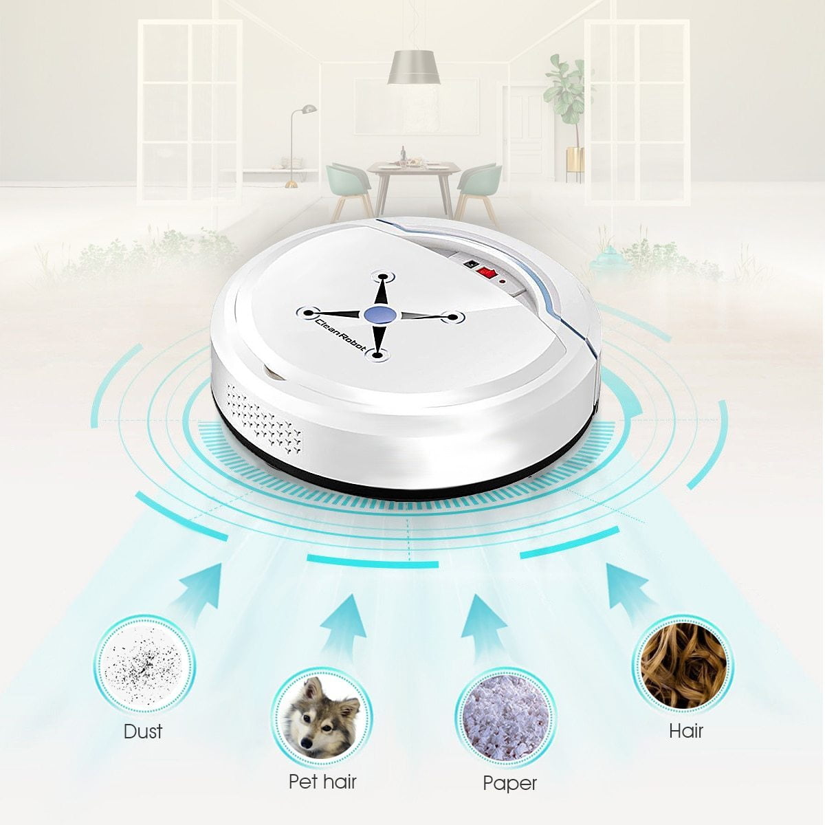 Automatic USB Smart Robot Vacuum Cleaner for Hard Floors