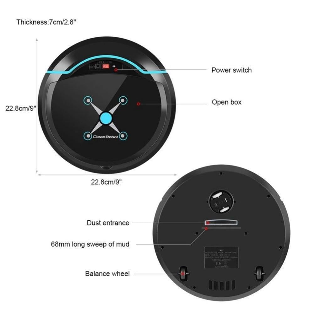 Automatic USB Smart Robot Vacuum Cleaner for Hard Floors