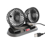 Portable 360° Rotating Car Fan With Dual Heads For Dashboard, Rv, Truck