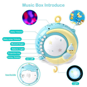 Baby Crib Mobile with Music, Night Light, and Star Projector