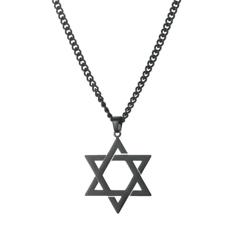 Stainless Steel Star Pendant Necklace for Men and Women