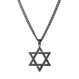 Stainless Steel Star Pendant Necklace for Men and Women