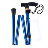 Folding Adjustable Aluminum Walking Cane with T Handle Grip