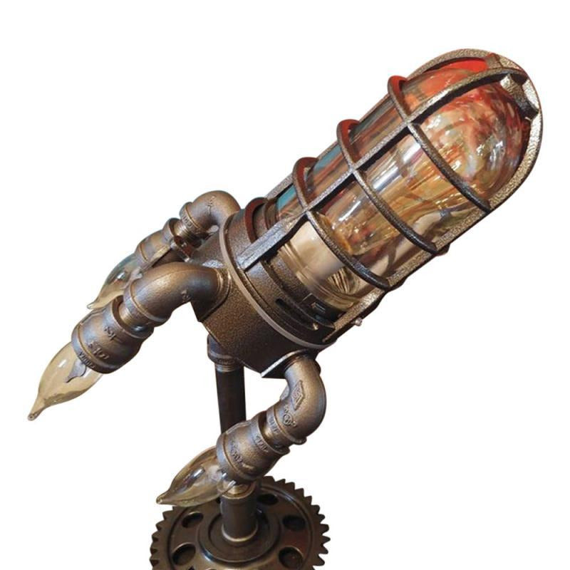New Bazooka Flame Steampunk Rocket Home Decoration Light