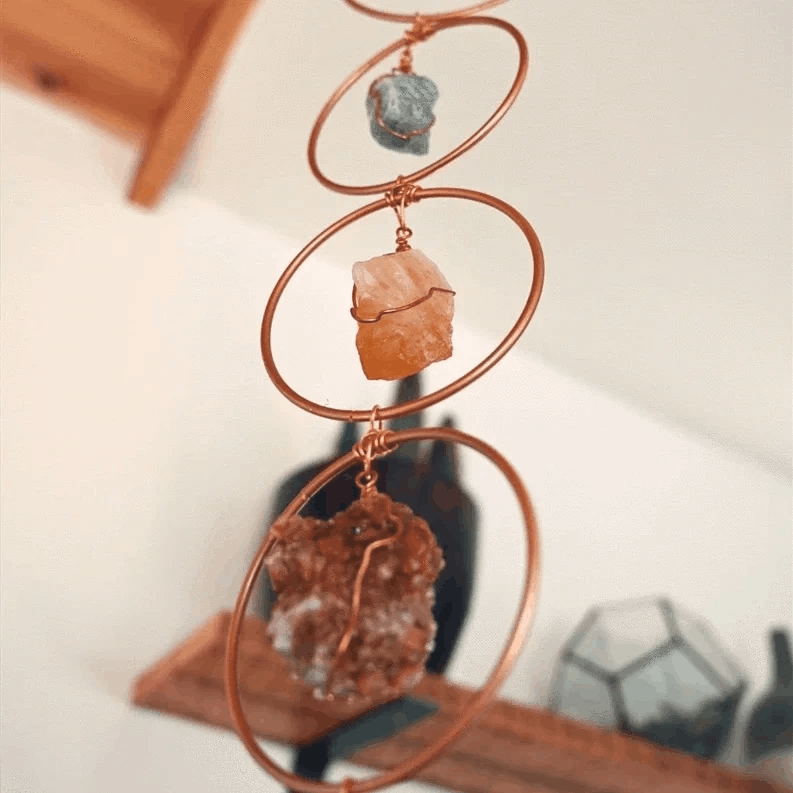 7 Chakra Crystal Hanging Ornament – Healing Gemstone Wall Decor