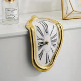 Surreal Melting Wall Clock with Roman Numerals Quartz Movement