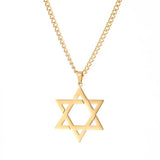 Stainless Steel Star Pendant Necklace for Men and Women