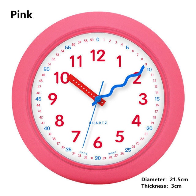 Modern Plastic Yellow Wall Clock