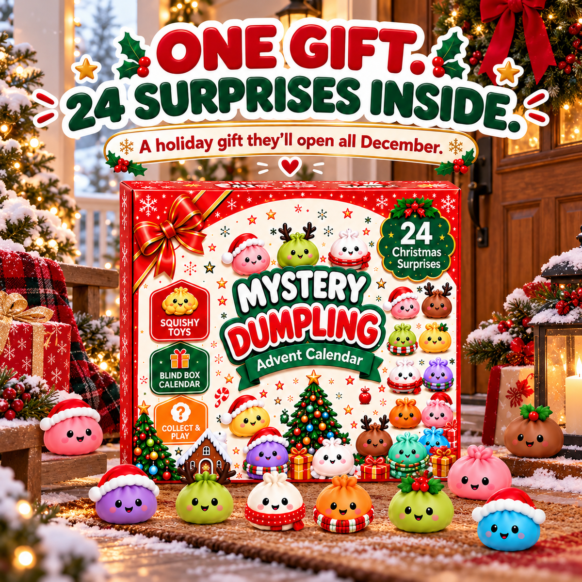 Squishy Dumpling Advent Calendar - 2026 Christmas Countdown