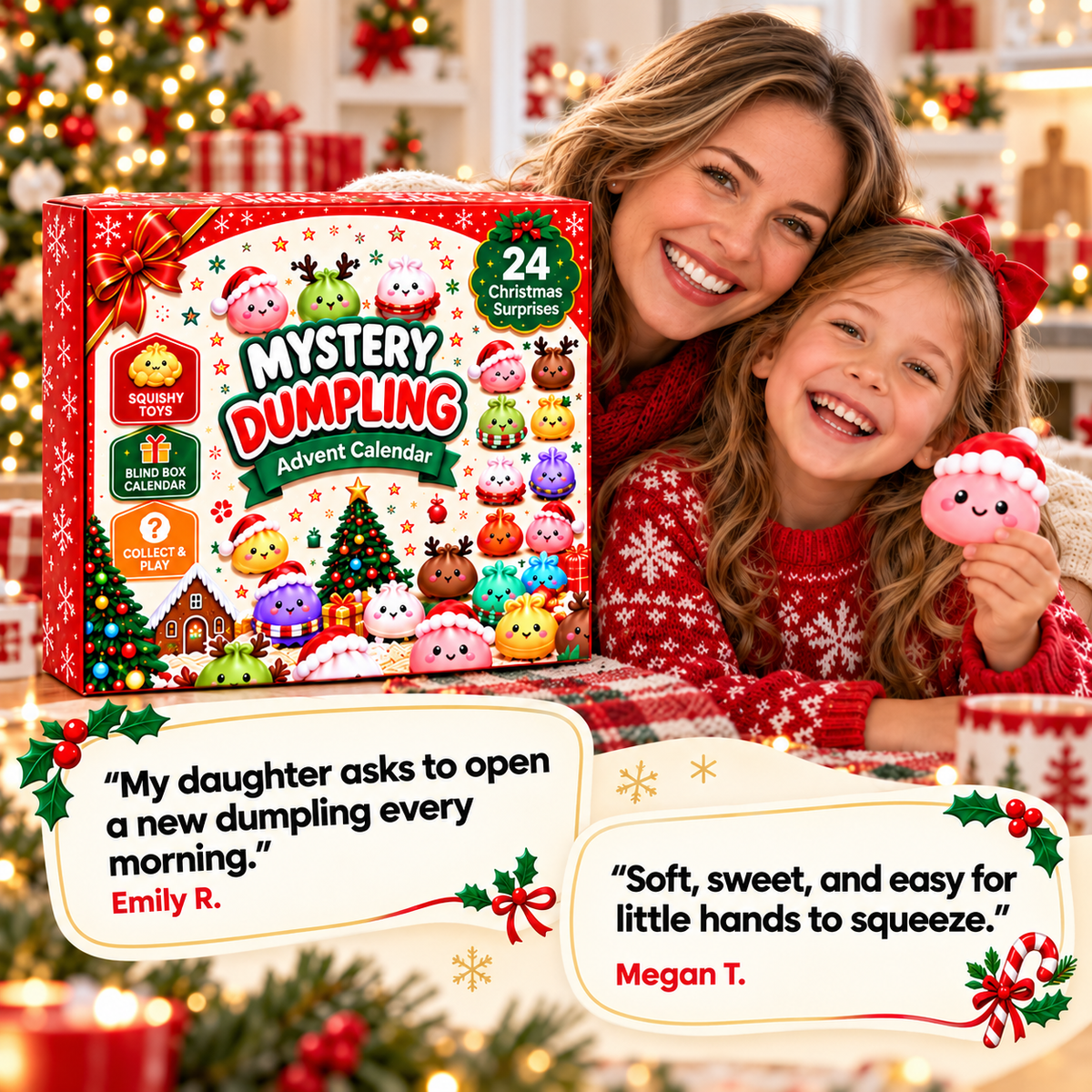 24 Surprises Dumpling Squishy Advent Calendar 2026