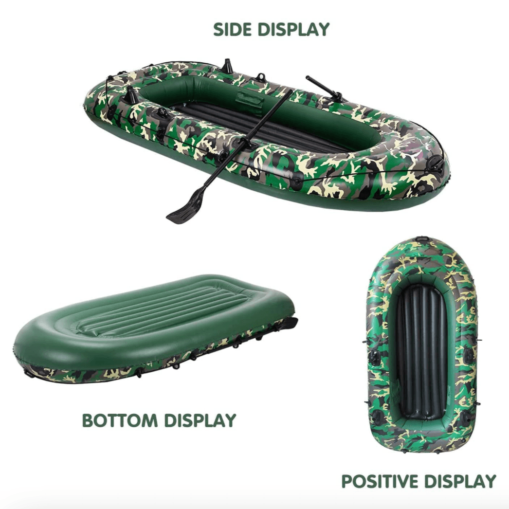 The Inflatable Boat Can Be Folded For Carrying
