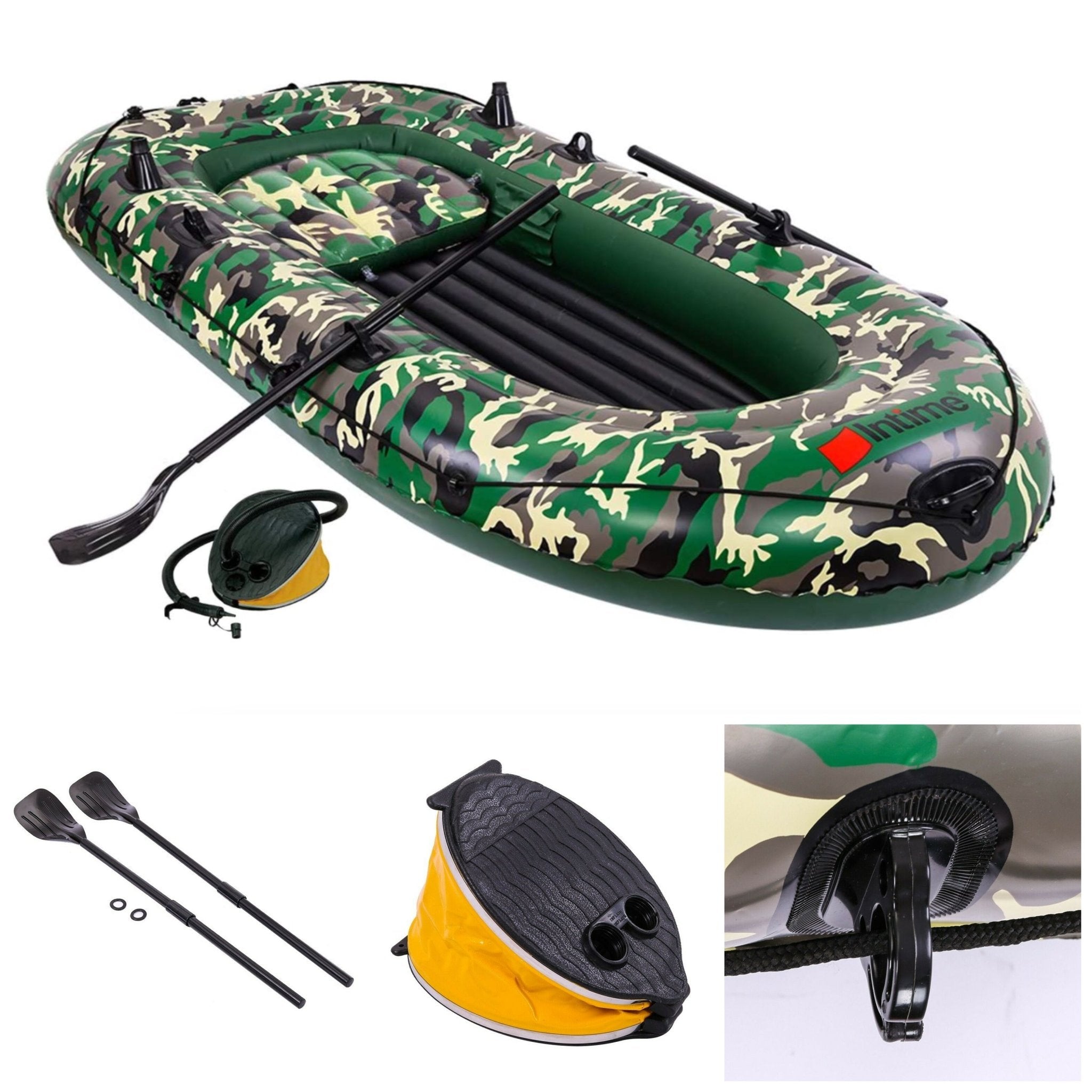 The Inflatable Boat Can Be Folded For Carrying