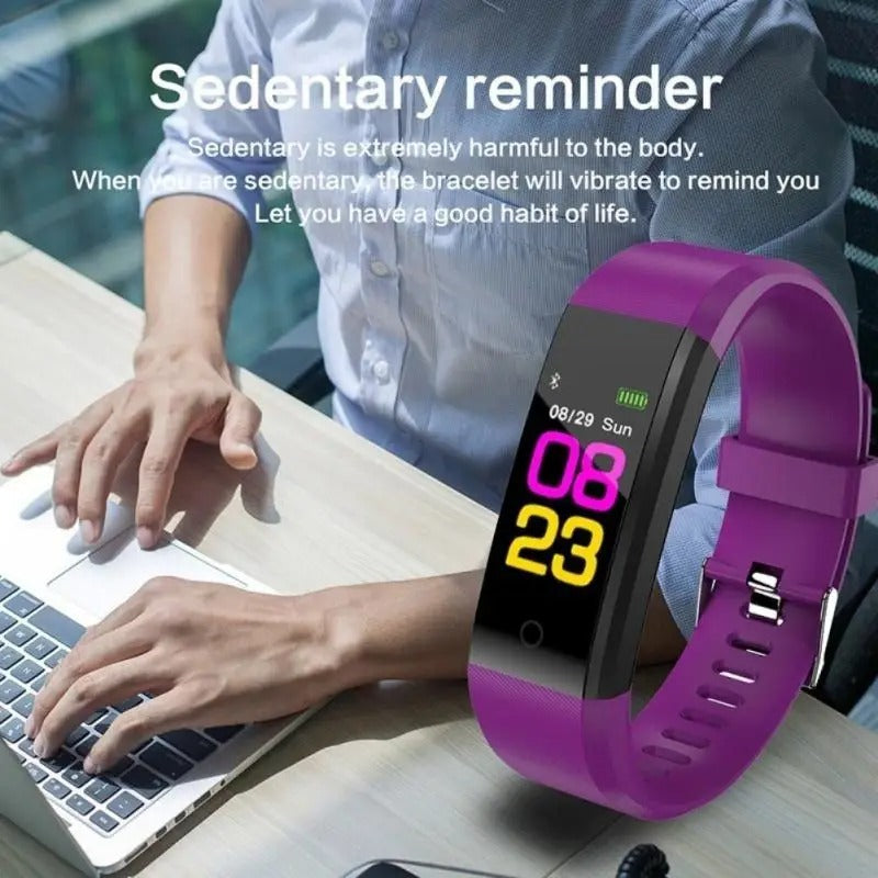 Waterproof Fitness Smartwatch with Heart & BP Monitor