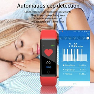 Waterproof Fitness Smartwatch with Heart & BP Monitor