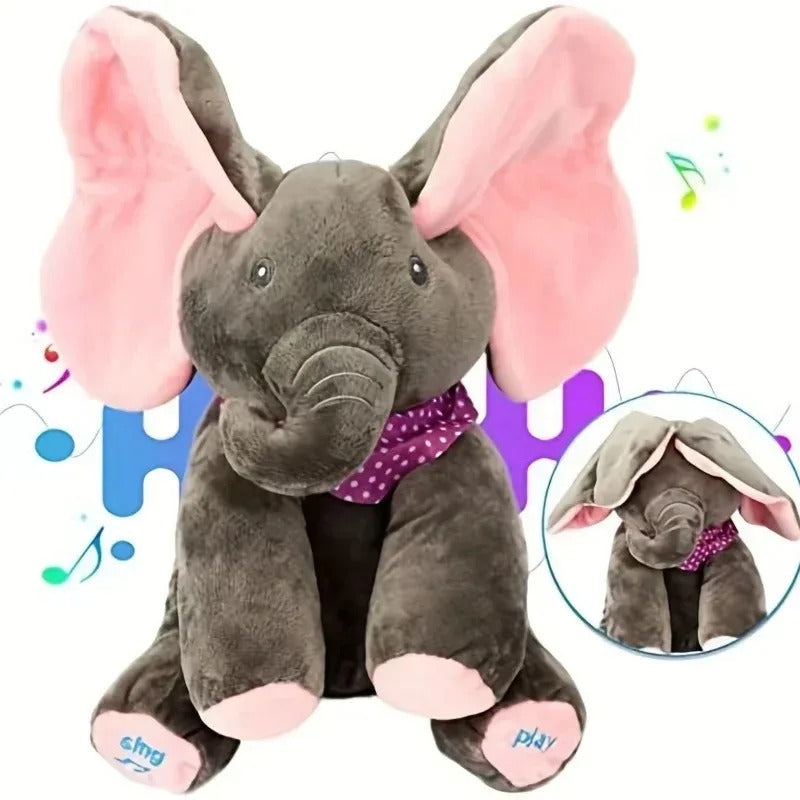 Animated Singing Elephant Plush Toy with Moving Ears