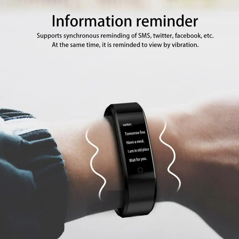 Waterproof Fitness Smartwatch with Heart & BP Monitor