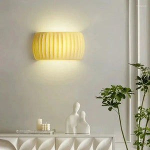 Modern Art Deco Resin Ribbed Wall Sconce HL225