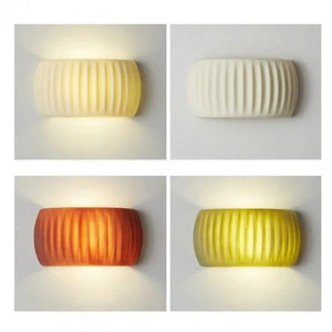Modern Art Deco Resin Ribbed Wall Sconce HL225