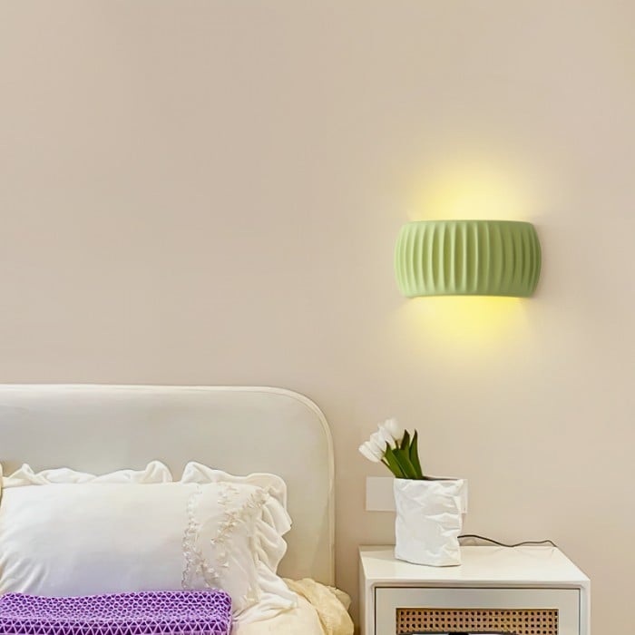 Modern Art Deco Resin Ribbed Wall Sconce HL225