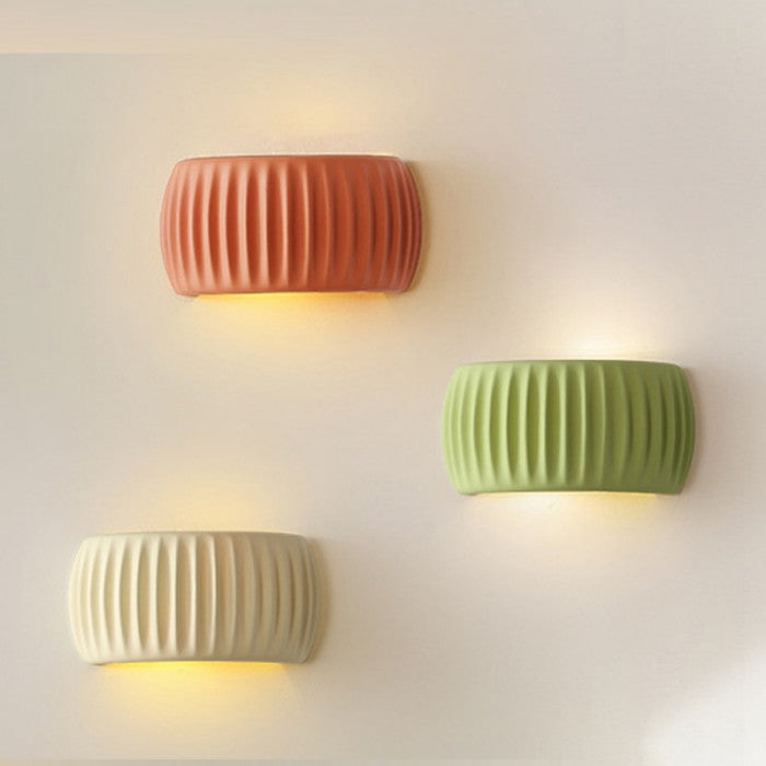 Modern Art Deco Resin Ribbed Wall Sconce HL225